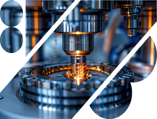 Team members collaborating in a manufacturing environment
