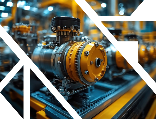 Team members collaborating in a manufacturing environment